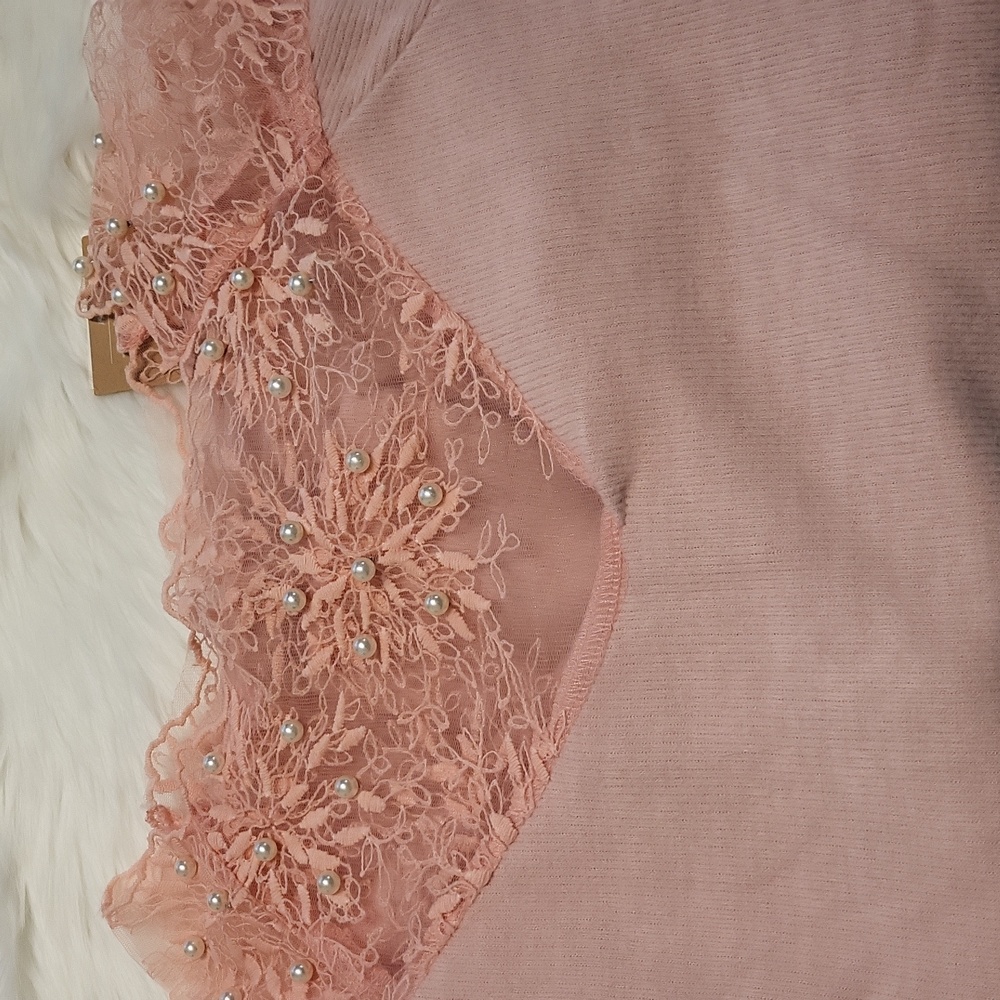Nora Cora ladies lace & pearl sweater - Picture 8 of 10